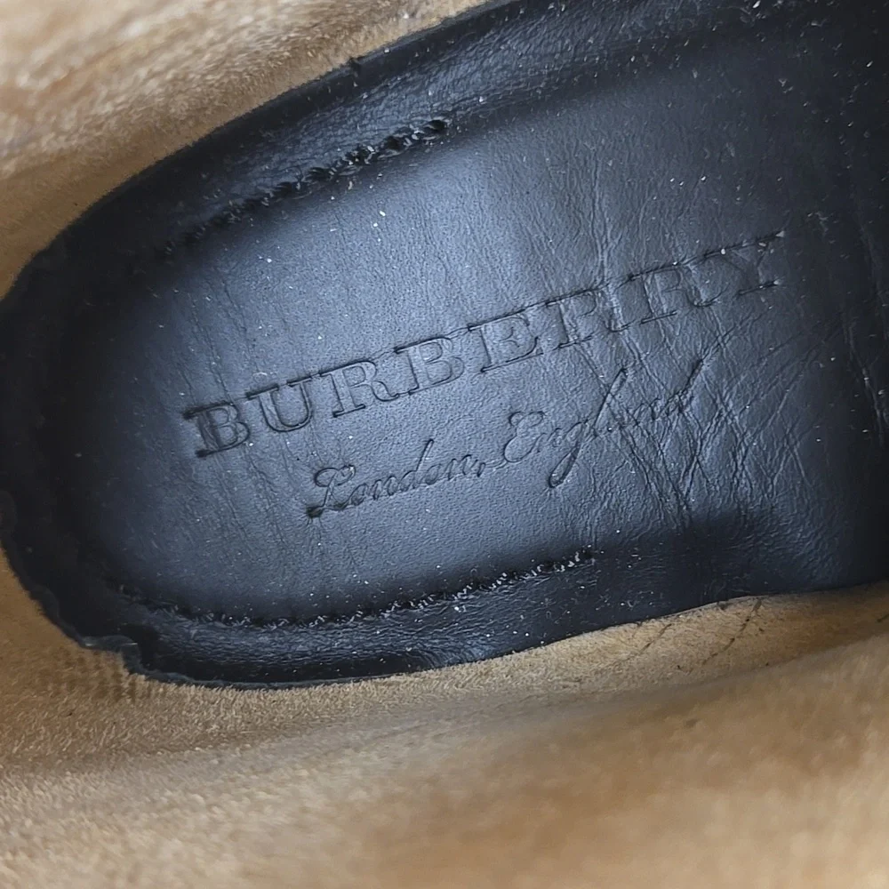 NEW Burberry Italy Riveted Studded Leather Heeled Clog Ankle Boots $1295 Size 40 - Picture 12 of 12